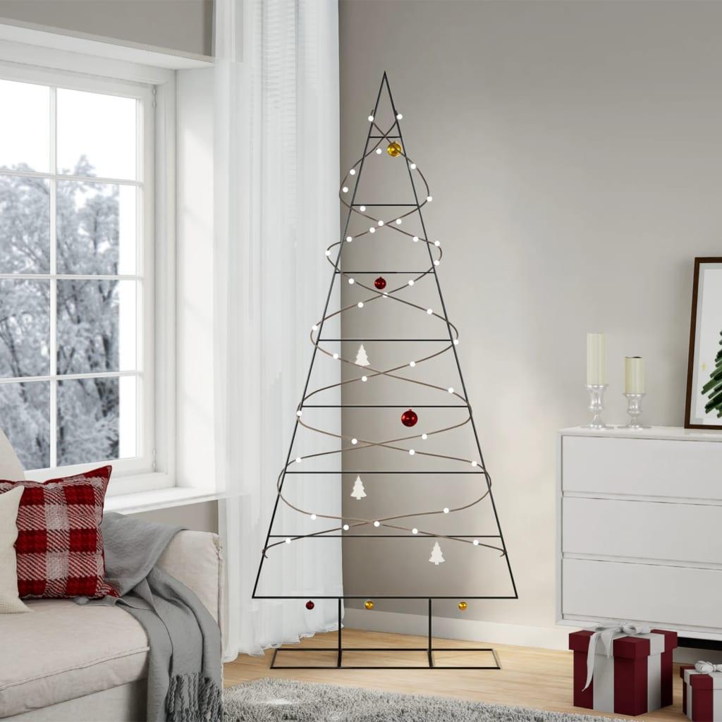 Dekorationstræ i metal 210 cm - sort