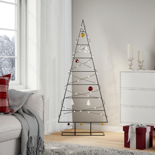 Juletræsstel i metal 150 cm - sort