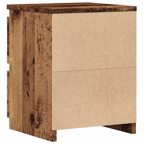 Sengeborde 2 stk. 30 x 30 x 40 cm - antikt trælook