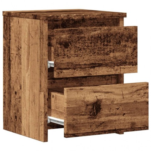 Sengeborde 2 stk. 30 x 30 x 40 cm - antikt trælook