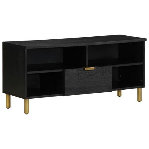 Tv-bord 100x33x46 cm konstrueret træ sort