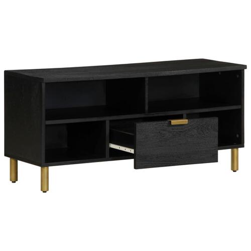 Tv-bord 100x33x46 cm konstrueret træ sort