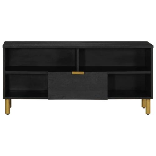 Tv-bord 100x33x46 cm konstrueret træ sort