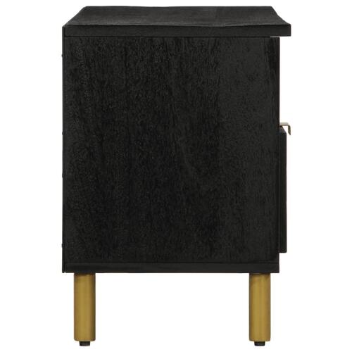 Tv-bord 100x33x46 cm konstrueret træ sort