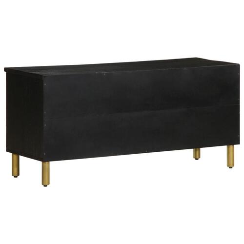 Tv-bord 100x33x46 cm konstrueret træ sort