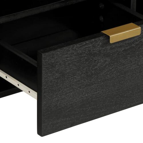 Tv-bord 100x33x46 cm konstrueret træ sort