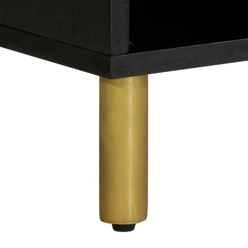 Tv-bord 100x33x46 cm konstrueret træ sort