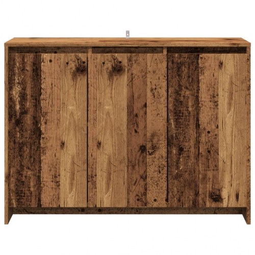 Skænk 102×33×75 cm i konstrueret træ - antikt trælook
