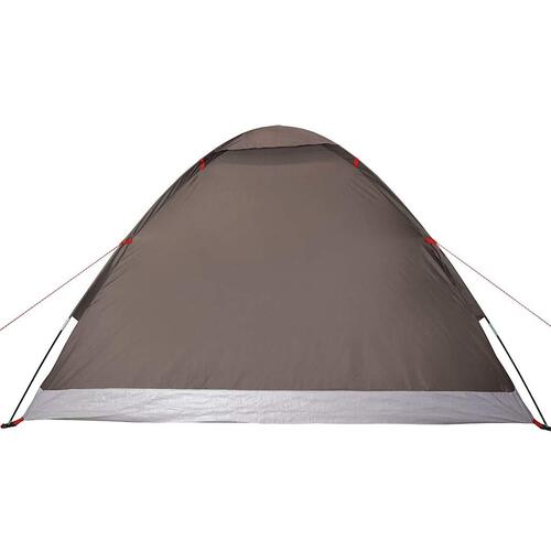 4-personers campingtelt vandafvisende kuppel brun