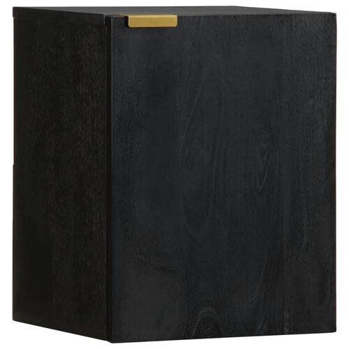 Vægskab til badeværelse 38x33x48 cm konstrueret træ sort