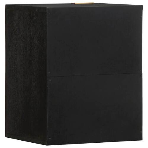 Vægskab til badeværelse 38x33x48 cm konstrueret træ sort