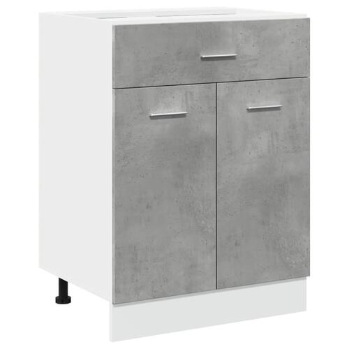 Skuffeunderskab 60x46x81,5 cm konstrueret træ betongrå