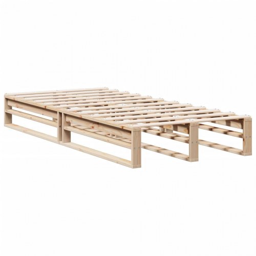 Seng med reolgavl uden madras 90 x 190 cm i massivt fyrretræ