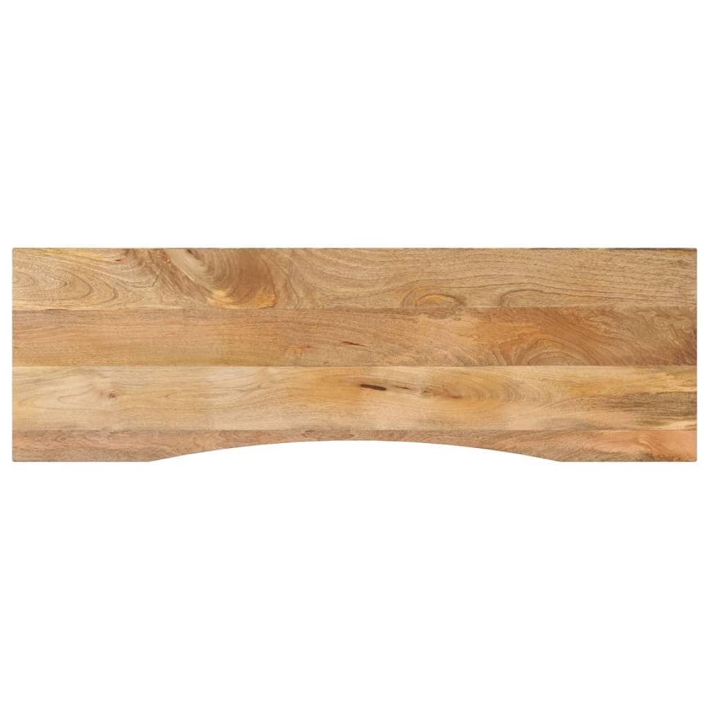 Bordplade med kurvet form 160x50x2,5 cm ru massivt mangotræ billede