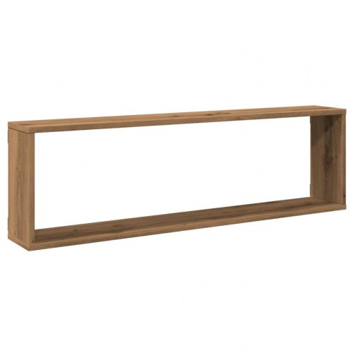 Væghylder 4 stk. - kubeformet, konstrueret træ, kunsteg 100 × 15 × 30 cm