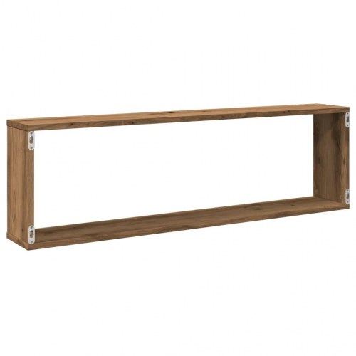 Væghylder 4 stk. - kubeformet, konstrueret træ, kunsteg 100 × 15 × 30 cm