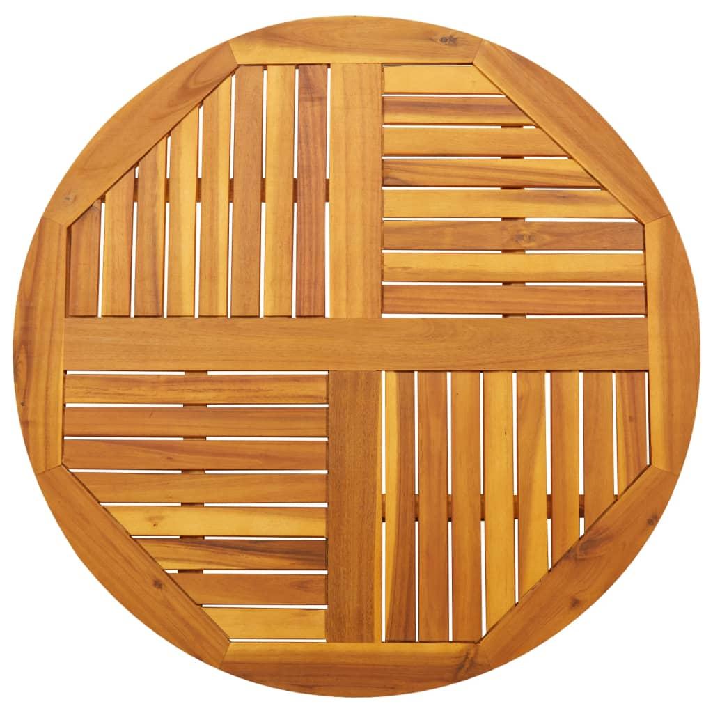 Bordplade Ø90x2,2 cm rund massivt akacietræ billede