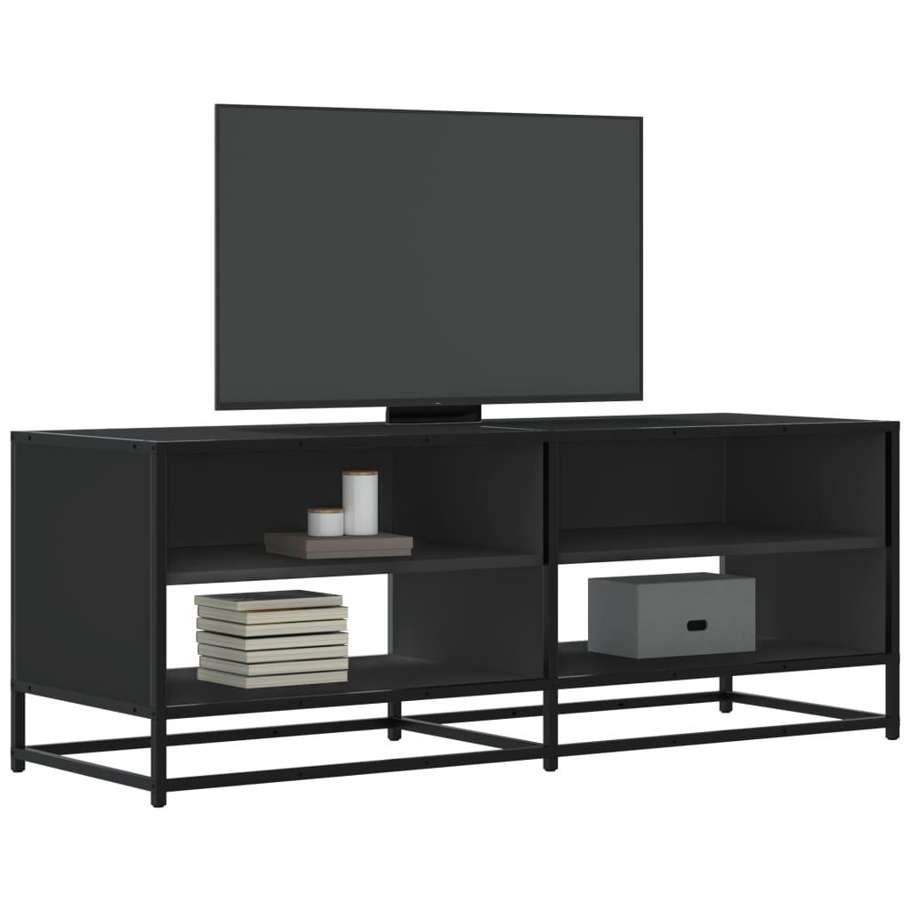 Tv Bord 120 5x40x46 Cm Konstrueret Træ Og Metal Sort