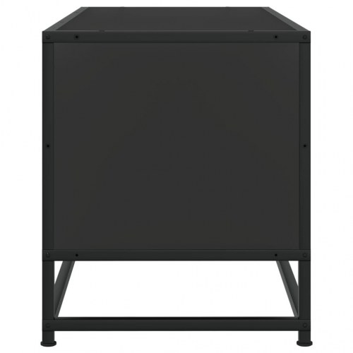 Tv-bord 80x34,5x40 cm konstrueret træ og metal sort