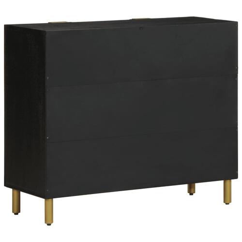 Skænk 90x33x75 cm konstrueret træ sort