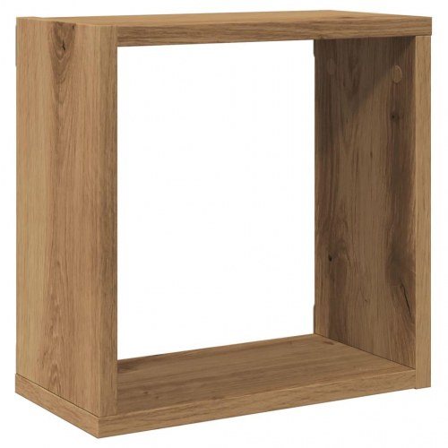 Kubeformede væghylder - 4 stk. 30×15×30 cm i kunsteg