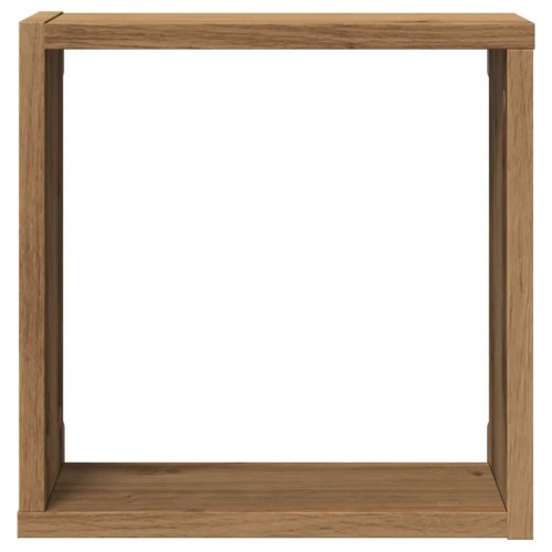 Kubeformede væghylder - 4 stk. 30×15×30 cm i kunsteg