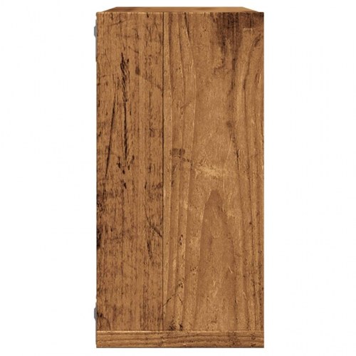 Væghylder 4 stk. kubeformede 30×15×30 cm - antikt trælook