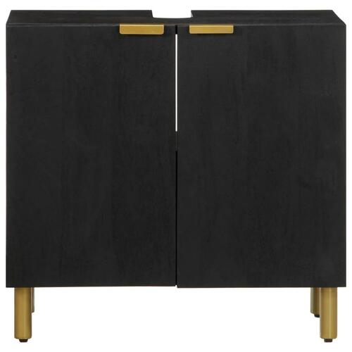 Underskab til vask 62x33x58 cm konstrueret træ sort