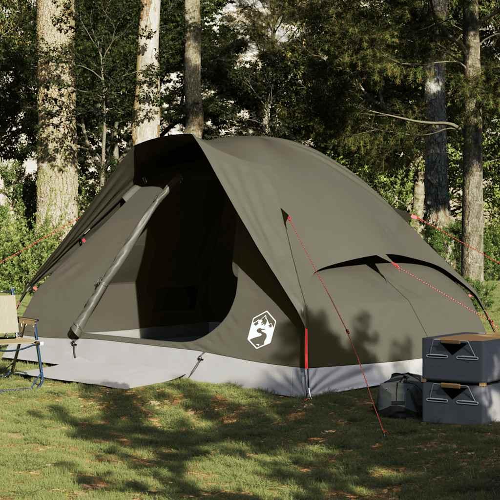 Personers Campingtelt Vandafvisende Kuppel Brun