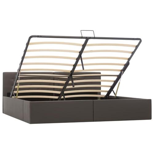 Sengeramme uden madras med hydraulisk opbevaring 180x200cm grå