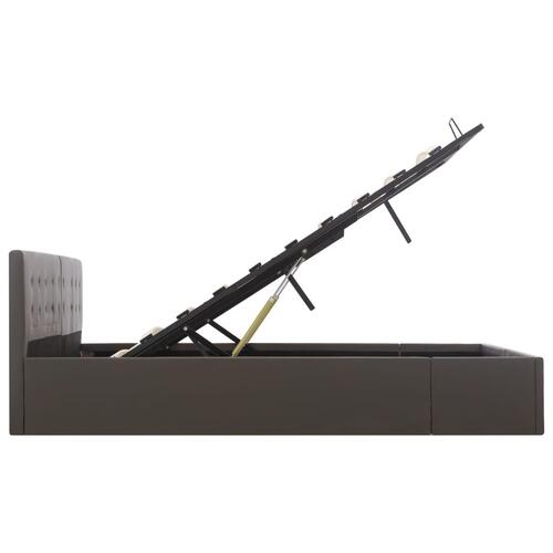 Sengeramme uden madras med hydraulisk opbevaring 180x200cm grå