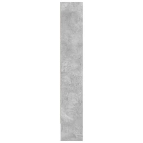 Bogreol 80x30x189 cm konstrueret træ betongrå