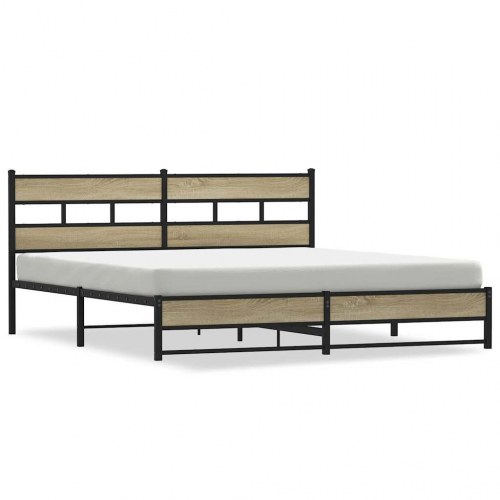 Sengeramme 180x200 cm i metal uden madras - sonoma-eg