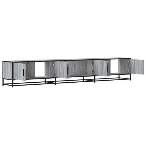 Tv-bord 240x35x41 cm konstrueret træ grå sonoma-eg