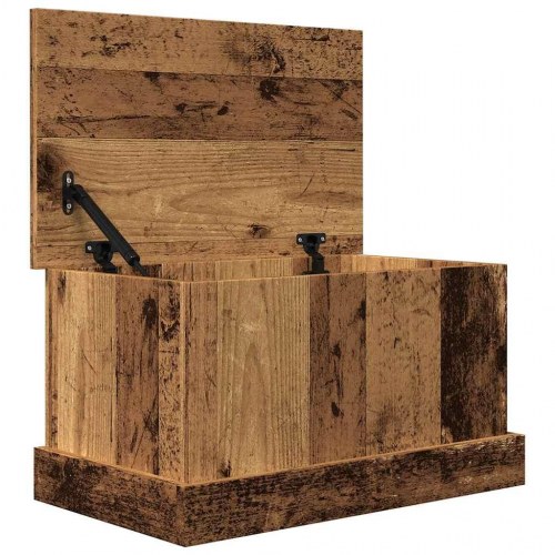 Opbevaringskasse med låg 30 x 50 x 28 cm - antikt træ