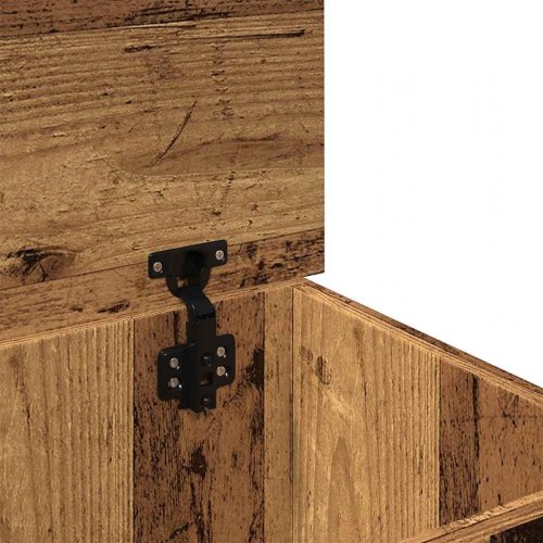 Opbevaringskasse med låg 30 x 50 x 28 cm - antikt træ