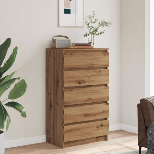 Kommode med 5 skuffer - 60×36×103 cm i kunsteg