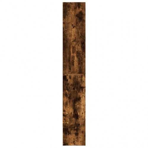 Bogreol 80x30x189 cm konstrueret træ røget egetræ