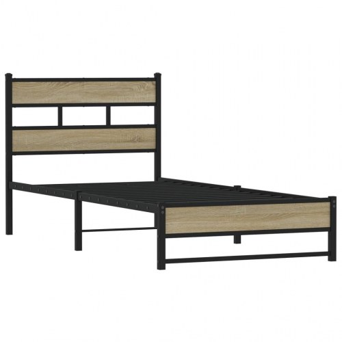 Sengeramme 90 x 190 cm i metal - sonoma-eg