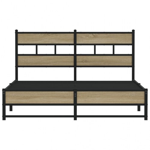 Sengeramme uden madras 150 x 200 cm med lameller - sonoma-eg