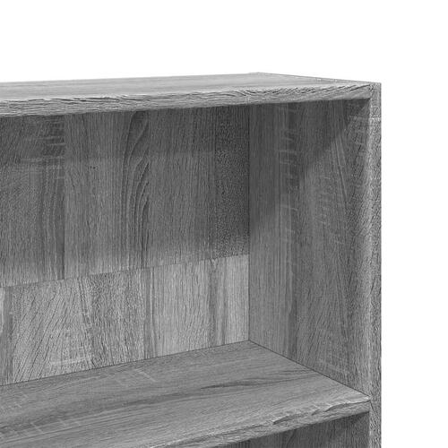 Bogreol 80x30x189 cm konstrueret træ grå sonoma