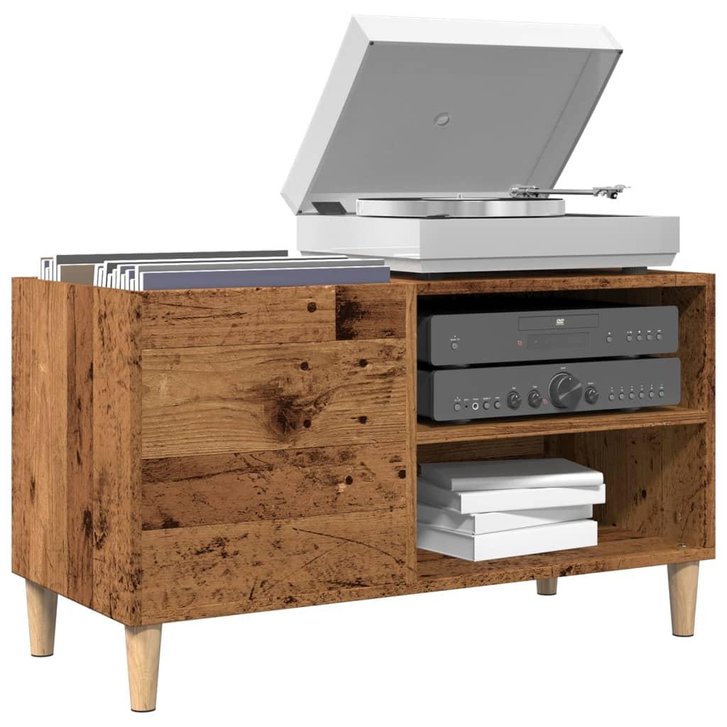 Vinylskab 84,5×38×48 cm i konstrueret træ - antikt trælook
