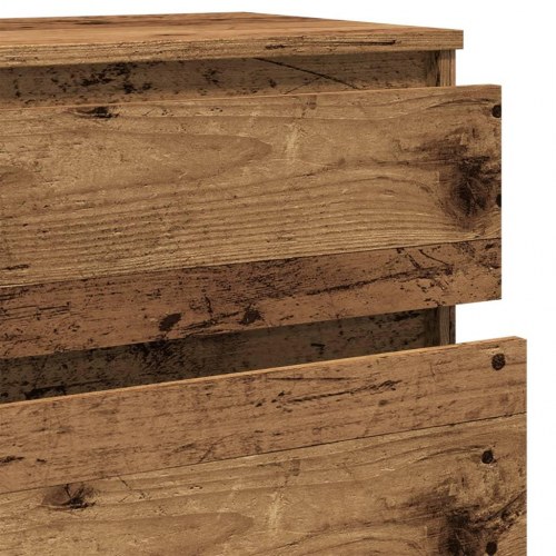 Kommode med 5 skuffer 60 × 36 × 103 cm - konstrueret træ i antikt trælook
