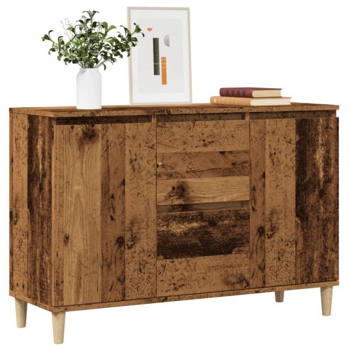 Skænk 102×35×70 cm i konstrueret træ - antikt trælook