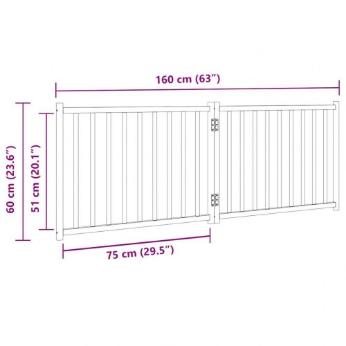 Hundelåge med 2 paneler - foldbar