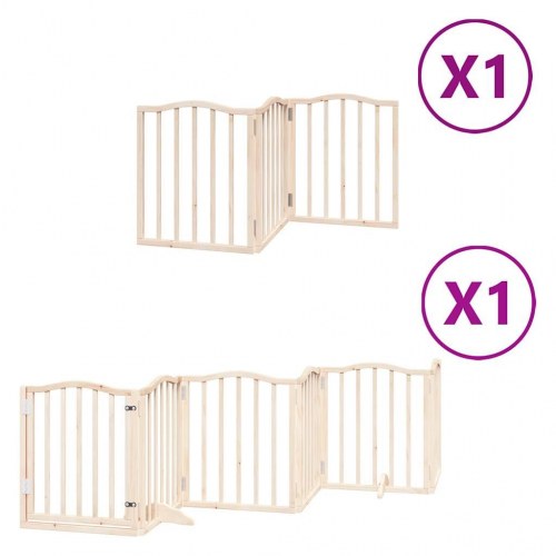 Hundelåge med dør 9 paneler - 450 cm