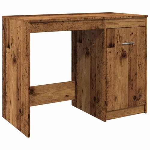 Skrivebord 100×50×76 cm i konstrueret træ - antikt trælook
