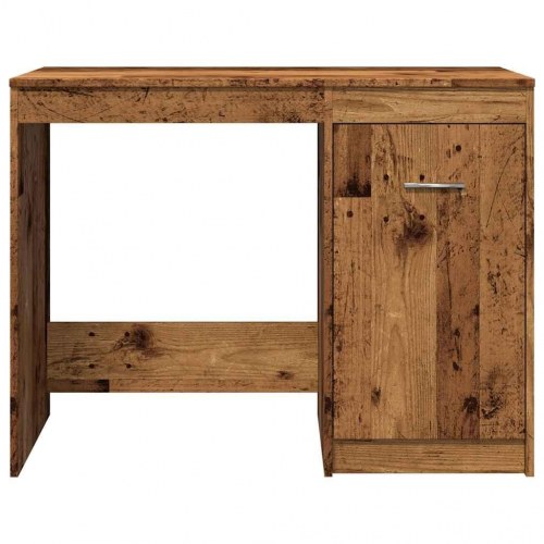 Skrivebord 100×50×76 cm i konstrueret træ - antikt trælook
