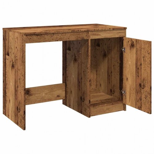Skrivebord 100×50×76 cm i konstrueret træ - antikt trælook