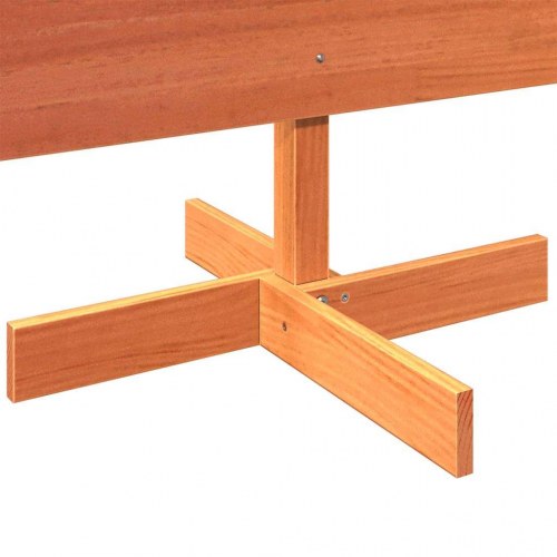 Dekorationstræ til jul 180 cm massivt fyrretræ gyldenbrun